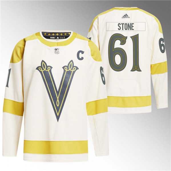 Men%27s Vegas Golden Knights #61 Mark Stone Cream 2024 Winter Classic Primegreen Stitched Jersey Dzhi